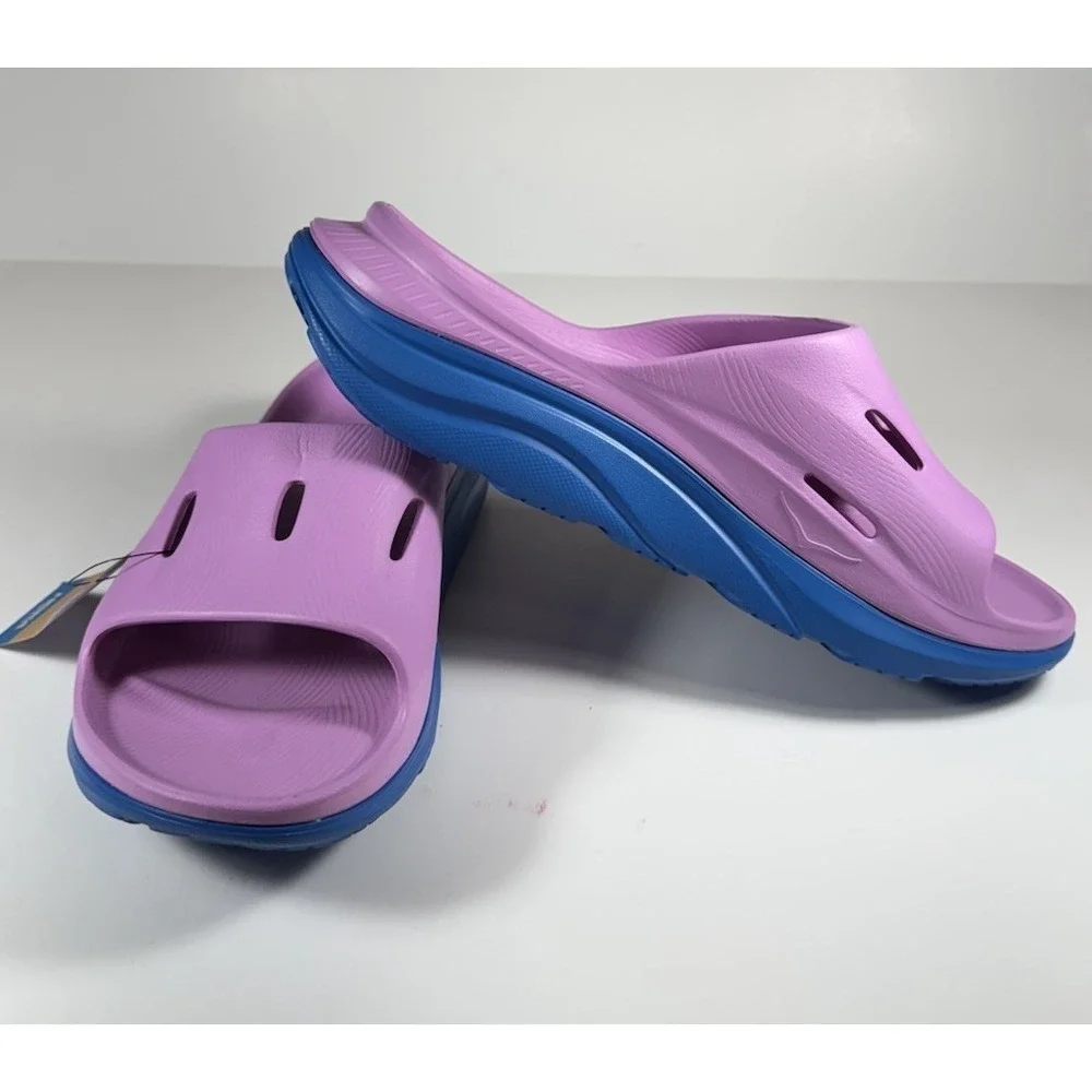 HOKA Ora Recovery Slide 3 Sandals Cyclamen Blue Pink Men's‎ Sz 11 *NEW* 1135061